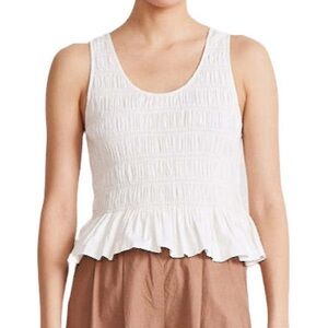 Apiece Apart Smocked Ruffle Tank
